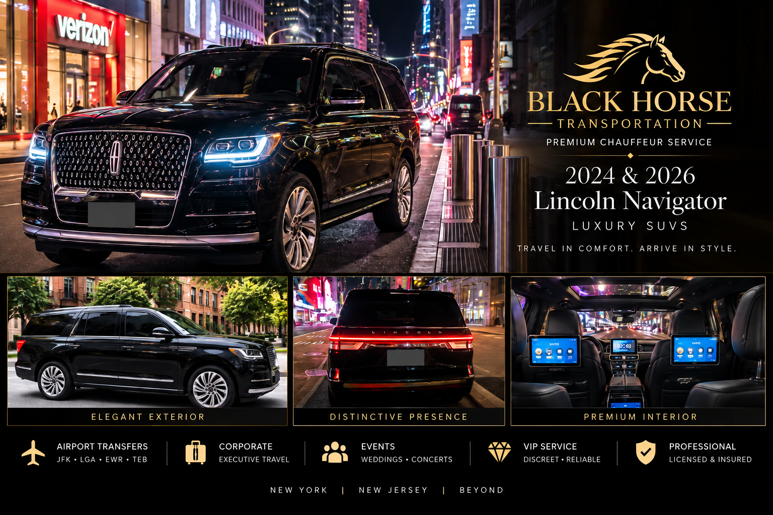 Black Horse Transportation Lincoln Navigator Luxury SUVs